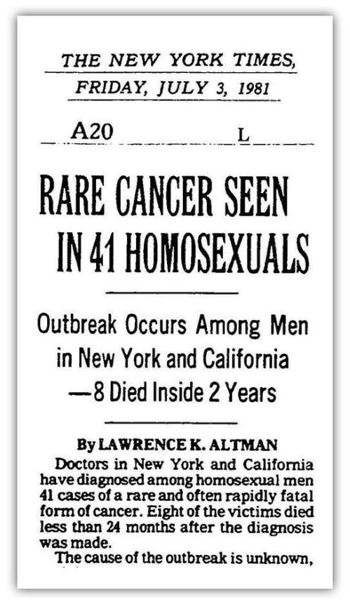 AIDS NYT 1981