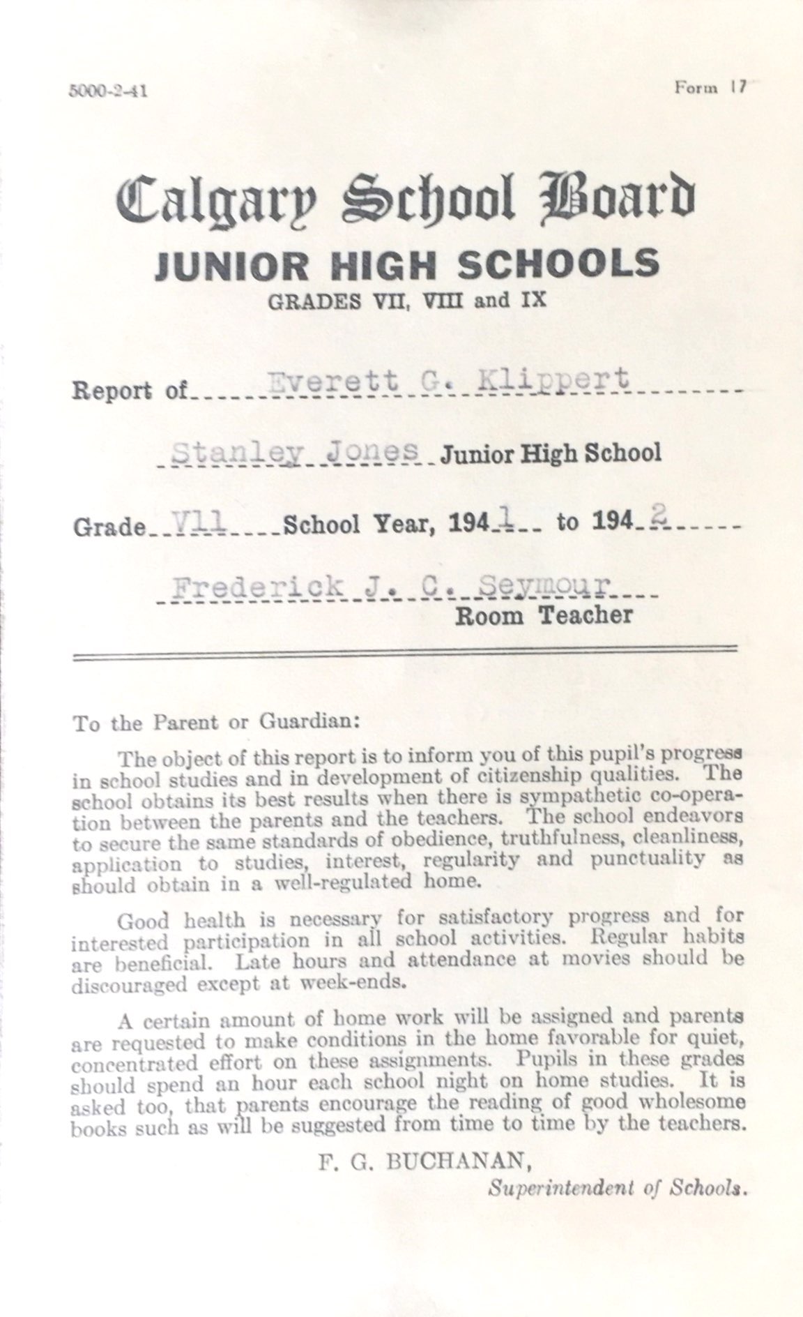 Klippert Report Card