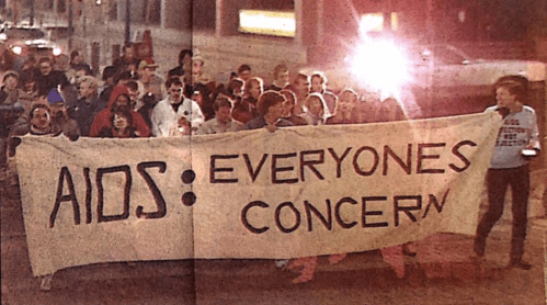 AIDS Vigil Calgary 1987